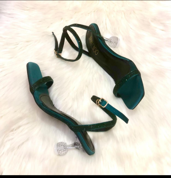 Transparent luxury strap heels