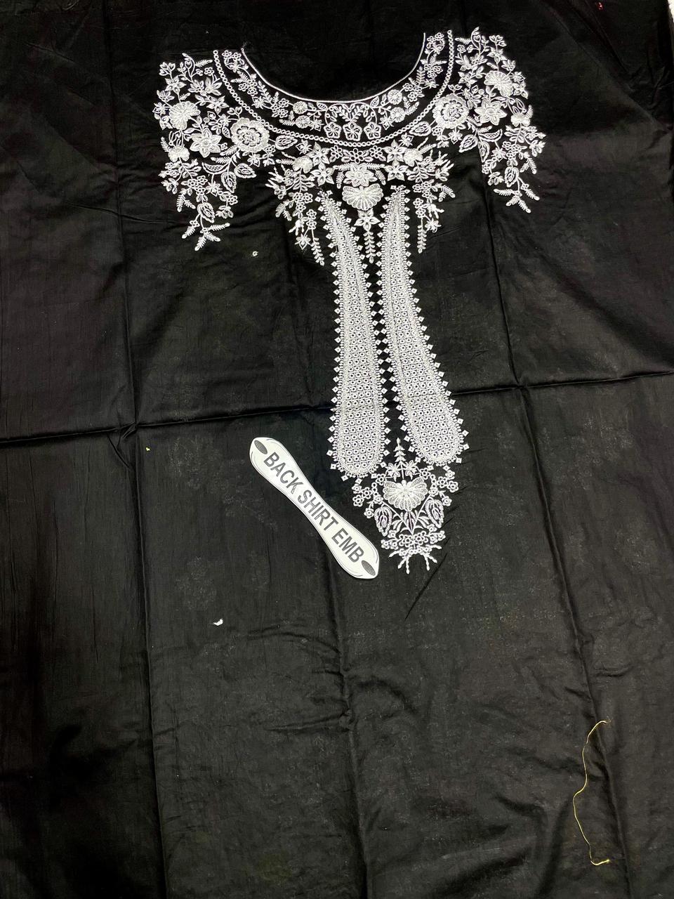 3pc Women Unstitched Embroidered Suit