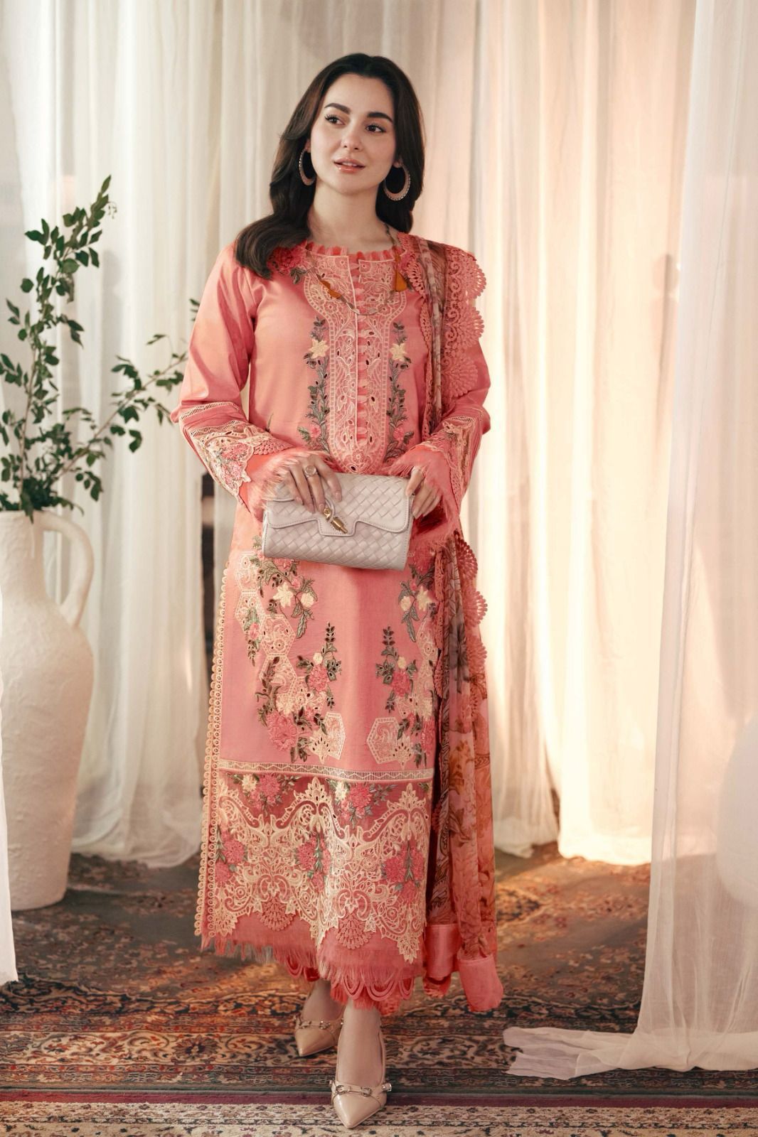 3pc women Unstitched Embroidered Suit