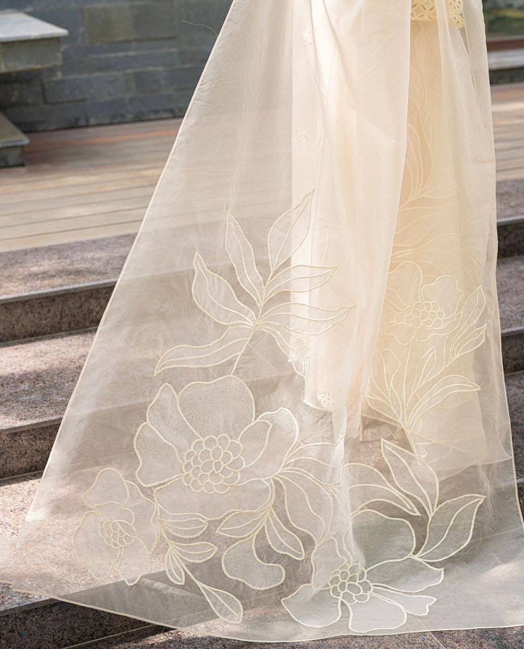 3Pcs Women's Unstitched Embroidered Suit
