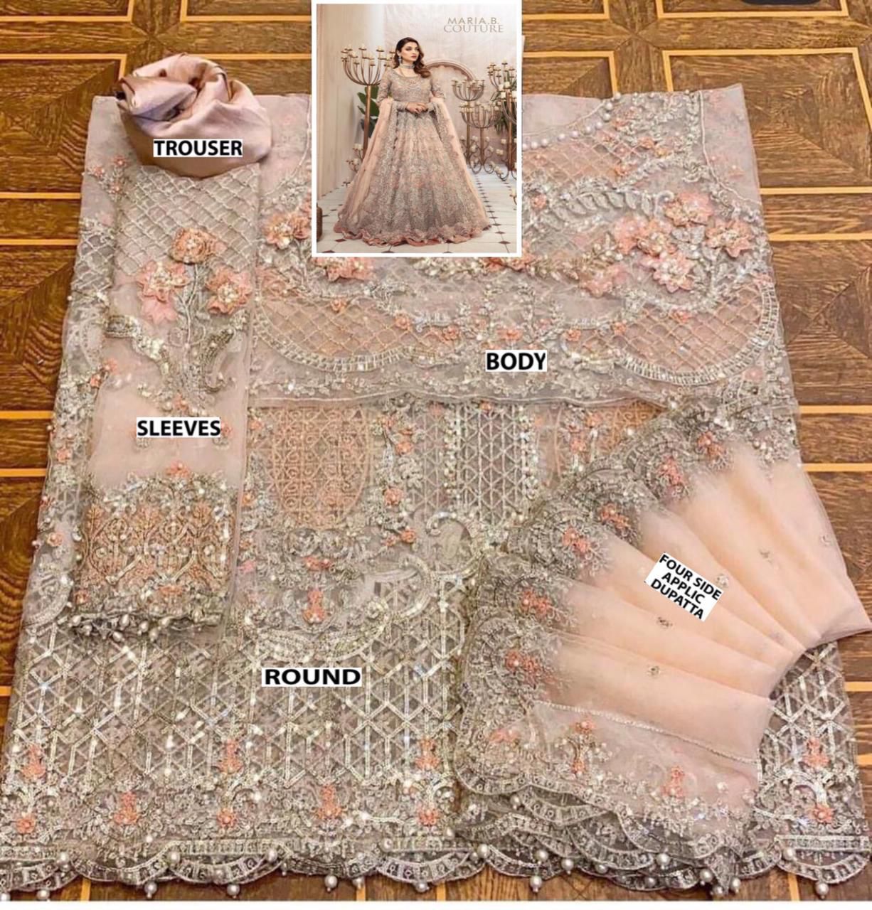 Blush rose luxury bridal ensemble