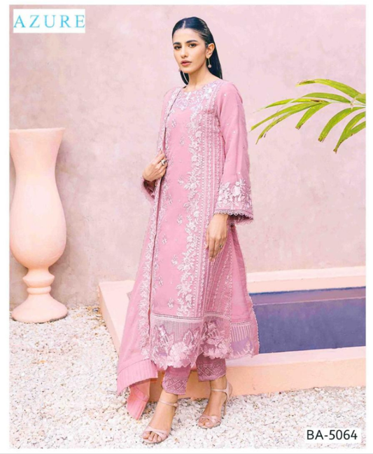 3Pcs Women's Unstitched Embroidered Suit