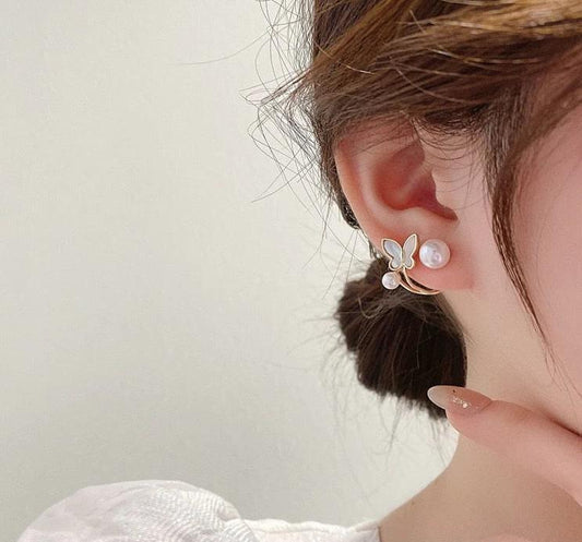 Elegant & Sparkling Butterfly-Inspired Earrings for Women