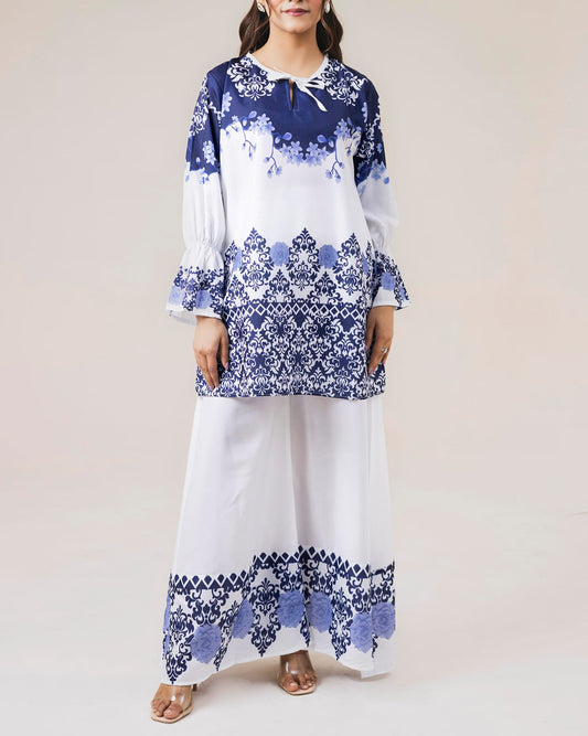 Stitched 2 piece printed shirt and printed palazzo ✨