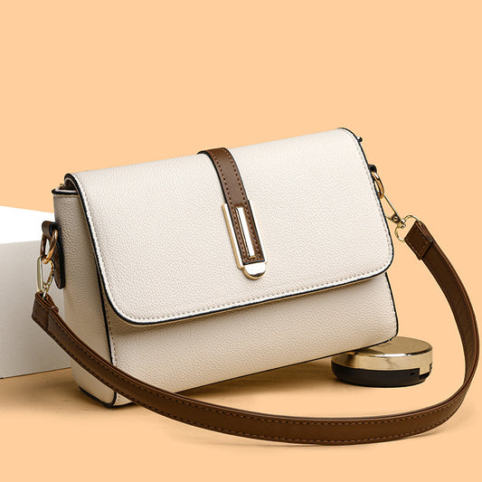 Women's shoulders crossbody bags | contrast color|genuine leather