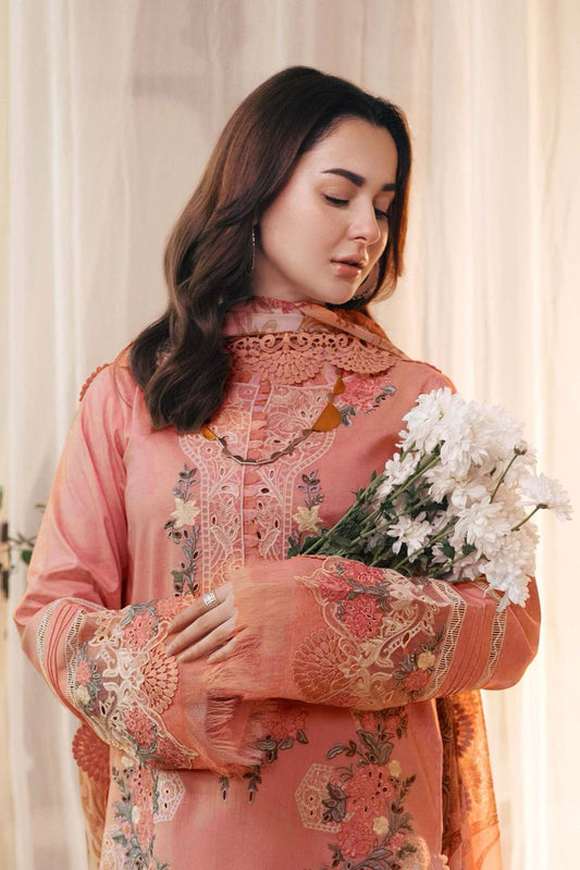 3pc women Unstitched Embroidered Suit